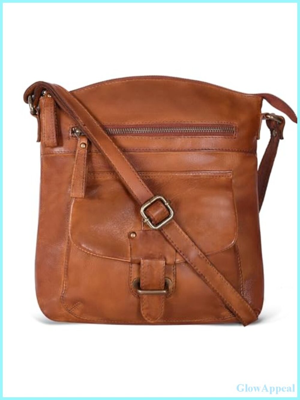 Genuine Leather Crossbody Bag Women Medium Cross Body Handbag Purse